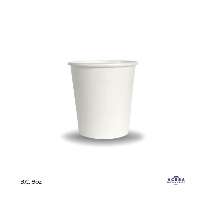 Vaso de papel 8oz para bebidas calientes (caja 1000 pzas)