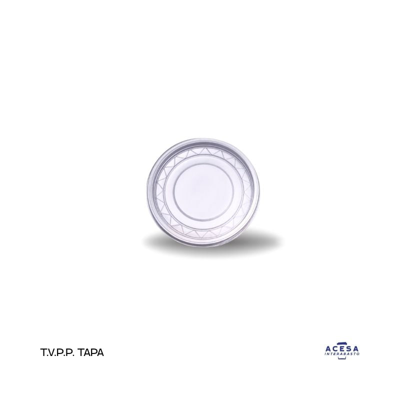 Tapa lisa TPP8 para vaso PP 8, 16 y 32 oz polipropileno translúcida (caja 500 pzas)
