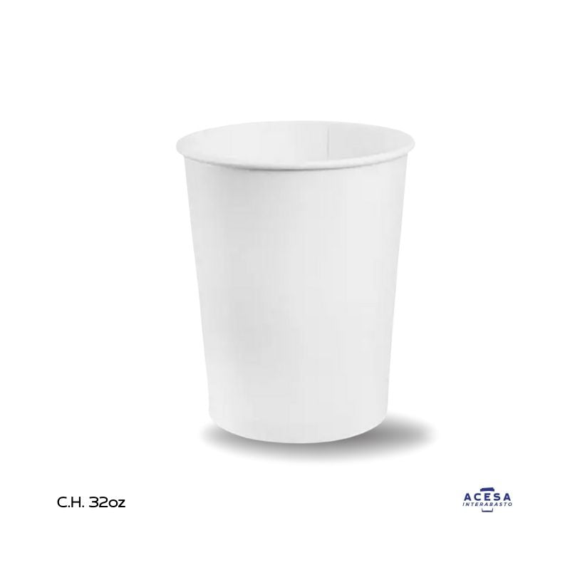 Contenedor para helado 32oz DPC32 cartón alimenticio blanco (caja 500 pzas)