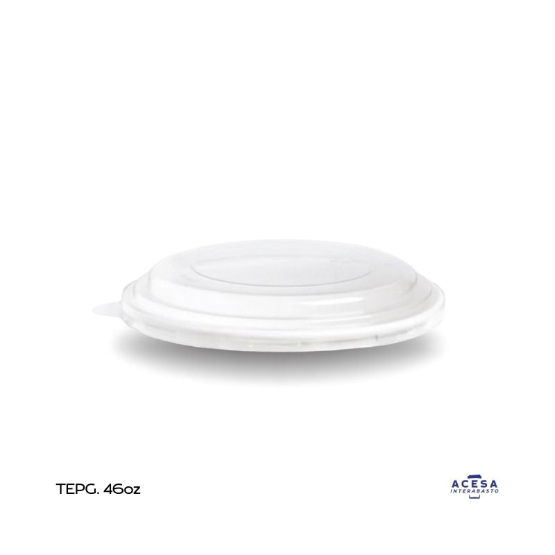 Tapa TEPG para ensaladera 46 oz PET transparente (caja 300 pzas)