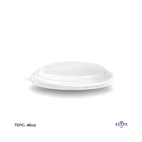 Tapa TEPG para ensaladera 46 oz PET transparente (caja 300 pzas)